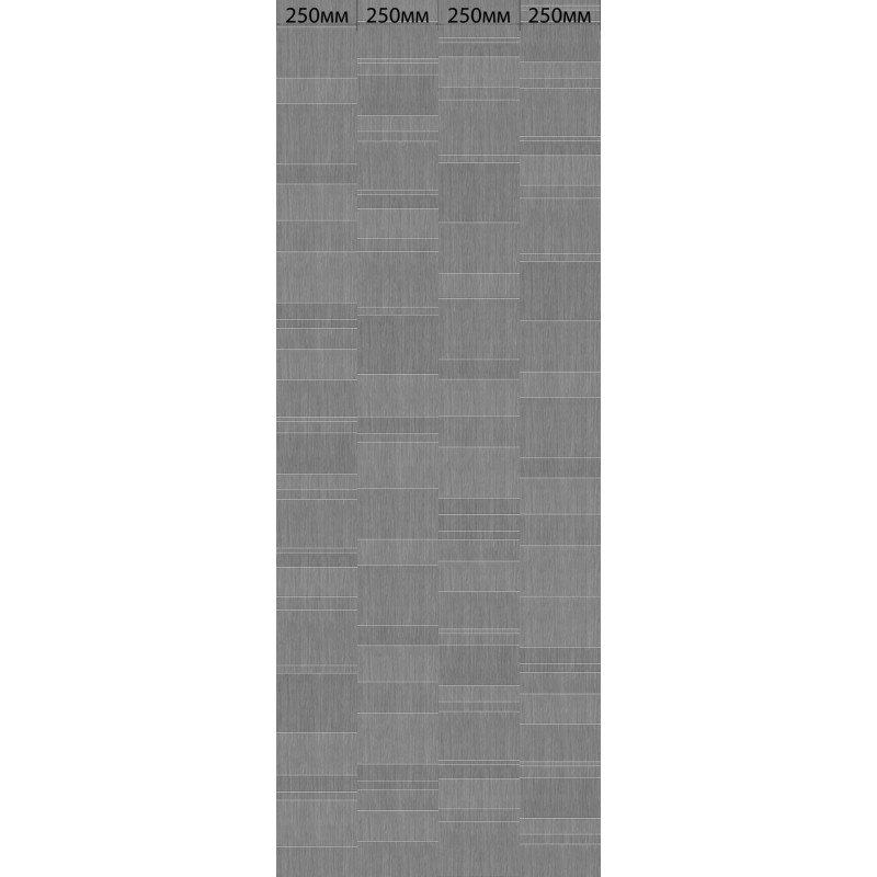 PVC panel with digital printing "Forio Grey" 2700x250x9 mm
