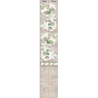 Set of PVC panels with digital printing "Lily White" insert-2 2700x250x9 mm, 2 pcs