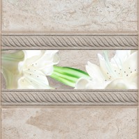 PVC panel with digital printing "Lily White" background 2700x250x9 mm