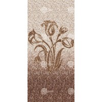 Set of PVC panels with digital printing "Mosaic Brown - Flower" 2700x250x9 mm, 5 pcs