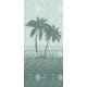 Set of PVC panels with digital printing "Mosaic Malachite - Palms" 2700x250x9 mm, 5 pcs