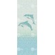 Set of PVC panels with digital printing "Mosaic Turquoise - 2 dolphins" 2700x250x9 mm, 4 pcs