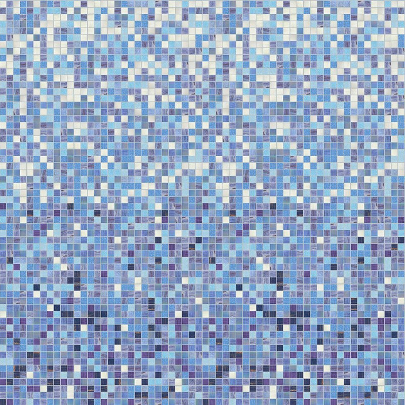 PVC panel with digital printing "Mosaic Ultramarine" background 2700x250x9 mm