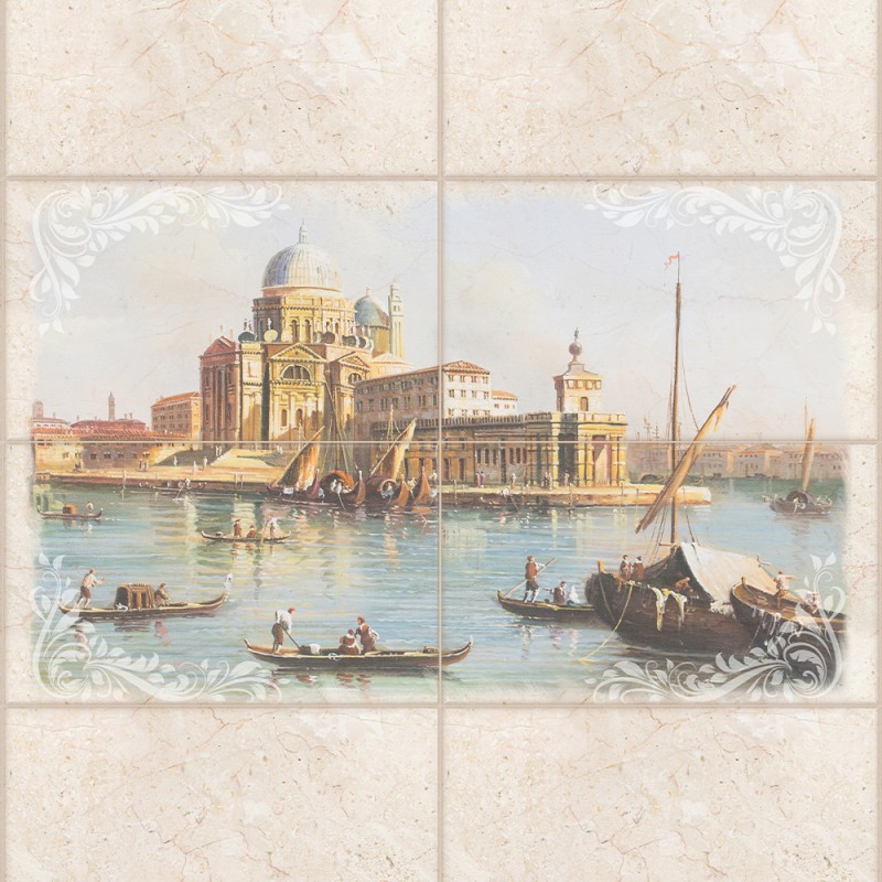 Set of PVC panels with digital printing "Old City - Venice" 2700x500x9 mm, 2 pcs