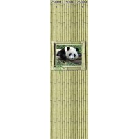 Set of PVC panels with digital printing "Bamboo Olive - Panda" 2700x250x9 mm, 3 pcs