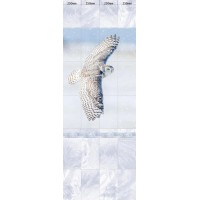 Set of PVC panels with digital printing "Winter Patterns - Owl" insert 2700x250x9 mm, 4 pcs