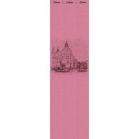 Set of laminated PVC panels with digital printing "Flower Pink - Venice" 2700x250x9 mm, 3 pcs