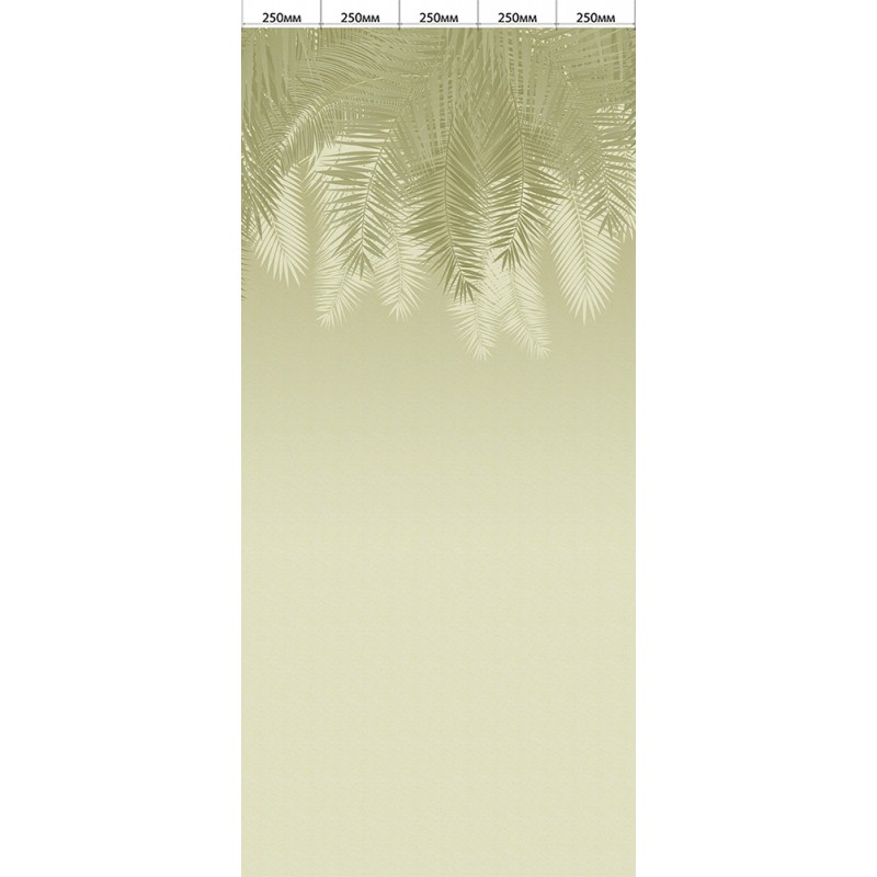 Set of laminated PVC panels with digital printing "Orchid Light-Green - Bounty" insert 2700x250x9 mm, 5 pcs