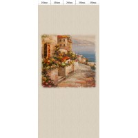 Set of laminated PVC panels with digital printing "Venice Olive - Yalta" insert 2700x250x9 mm, 5 pcs