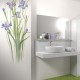 Set of laminated PVC panels with digital printing "White Velvet - Bouquet of Irises" 2700x250x9 mm, 3 pcs